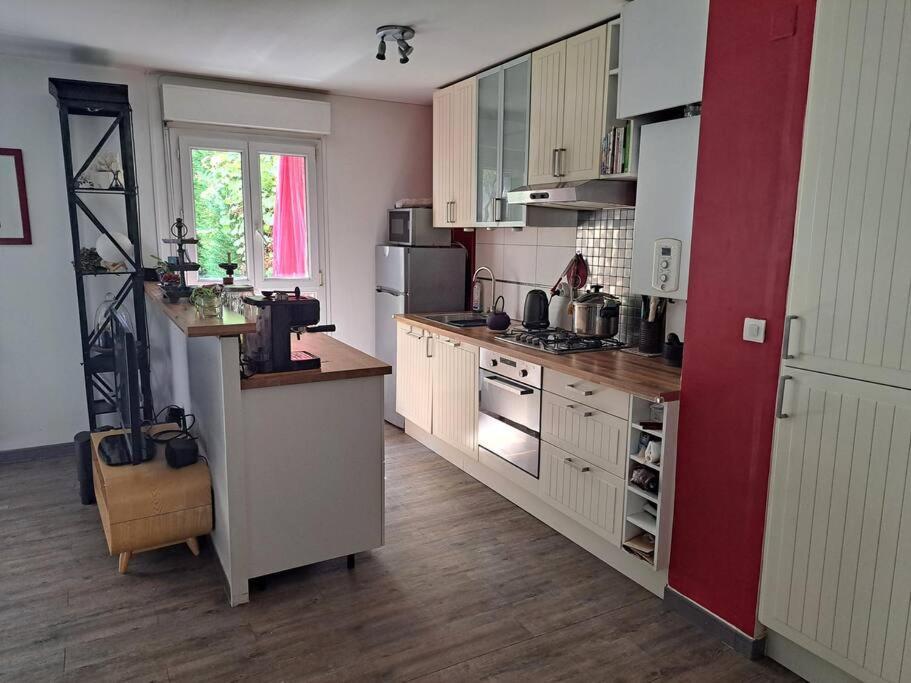 Appartement Cosy Avec Jardin Et Parking ジュヌヴィリエ エクステリア 写真
